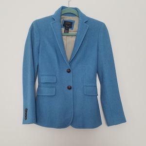 J Crew Blue Hacking Blazer Herringbone Jacket 0